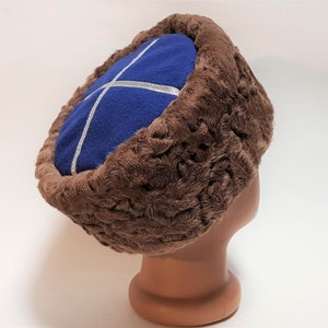 Autentic KUBANKA Natural Astrakhan Fur Karakul Hat Cap Army