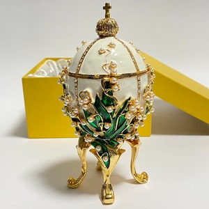 Faberge Egg Style Box The  Swarovski Crystals Jewelry Box Home Decor Height: 8cm / 3/2 inches