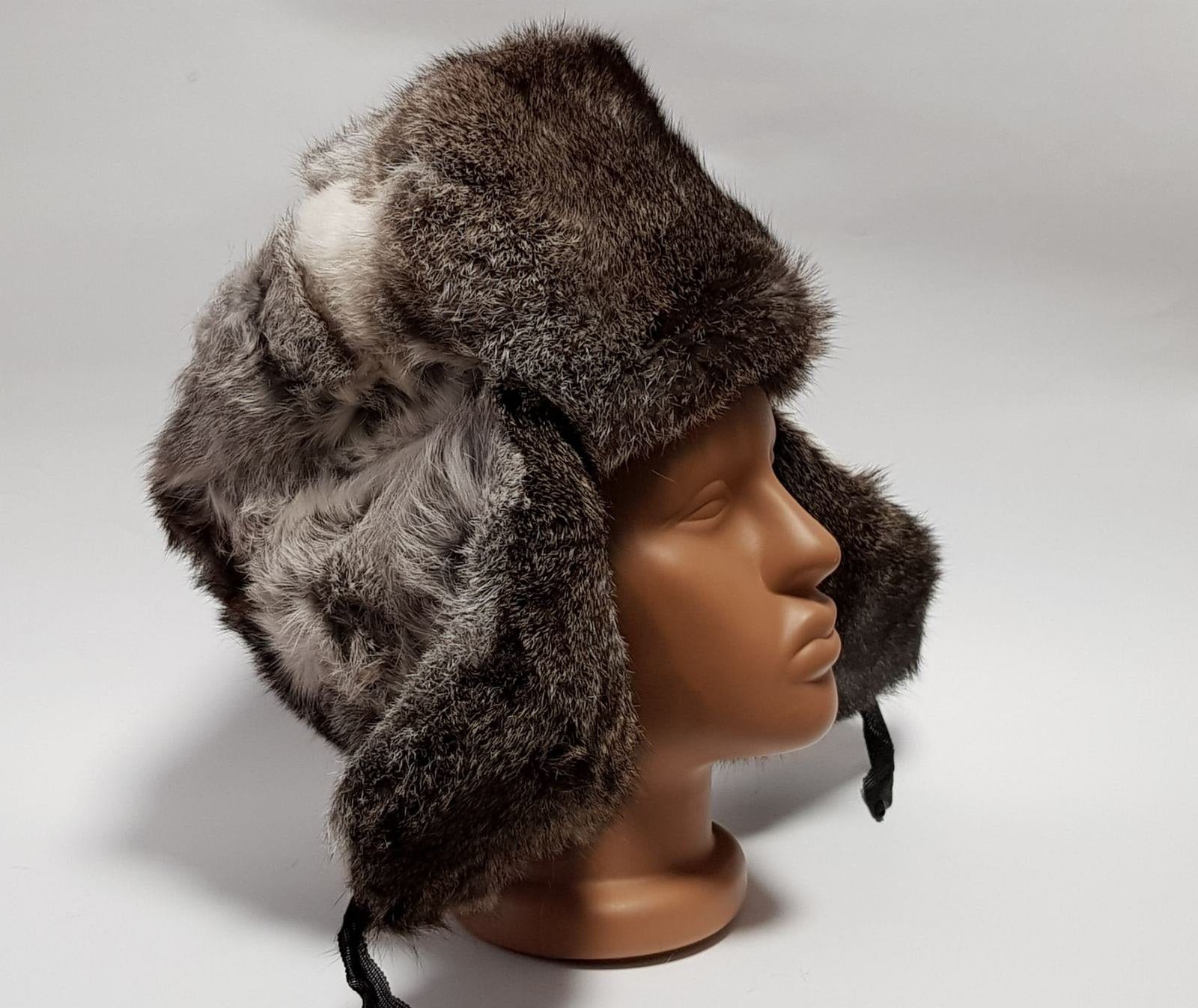Winter Hat Ushanka Natural Rabbit Fur - Etsy