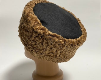 Autentic KUBANKA Natural Astrakhan Fur Karakul Hat Cap Army