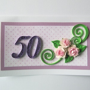 50 tarjetas de felicitación de cumpleaños, tarjeta de feliz cumpleaños, aniversario, tarjeta regalo hecho a mano del arte, regalo para ella, regalo para mamá de papel