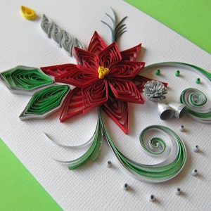Kerstwenskaart, Merry Christmas Card, Handgemaakte wenskaart, Paper Art Xmas Gift Card, Merry Xmas Card