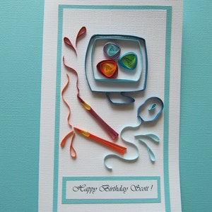Scheda di buon compleanno computer, carta di compleanno papà, carta di compleanno fratello, carta regalo per papà, carta regalo personalizzata per lui, carta computer