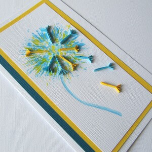Cartão de dente de leão em aquarela, cartão de presente de sonho exclusivo pintado à mão, cartão de amizade, cartão de melhor amigo, cartão de presente de sonho para ela