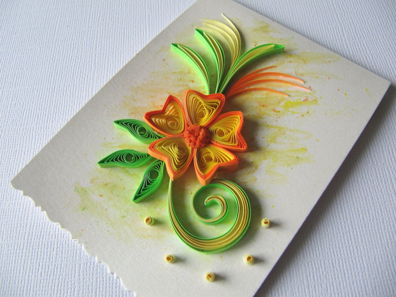 Set of 3 Handpainted Quilled Mini Greeting Cards Set of 3 Etsy