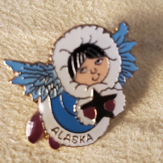 Vintage Alaska Eskimo Angel Pin - image 1