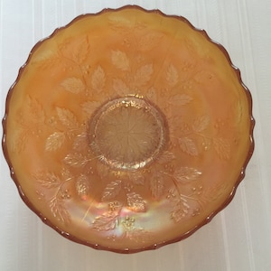 Fenton Marigold Holly Carnival Glass Bowl