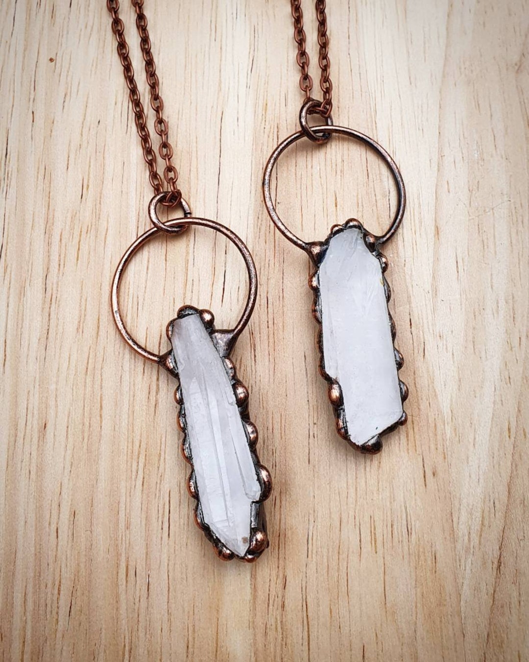 Soldered Copper and Quartz Necklace Etsy