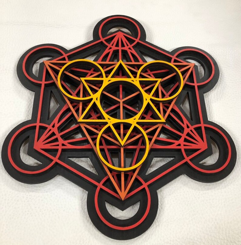 Metatron's Cube Wall Art 23.5", Laser Cut, Sacred Geometry, Mandala Art ...