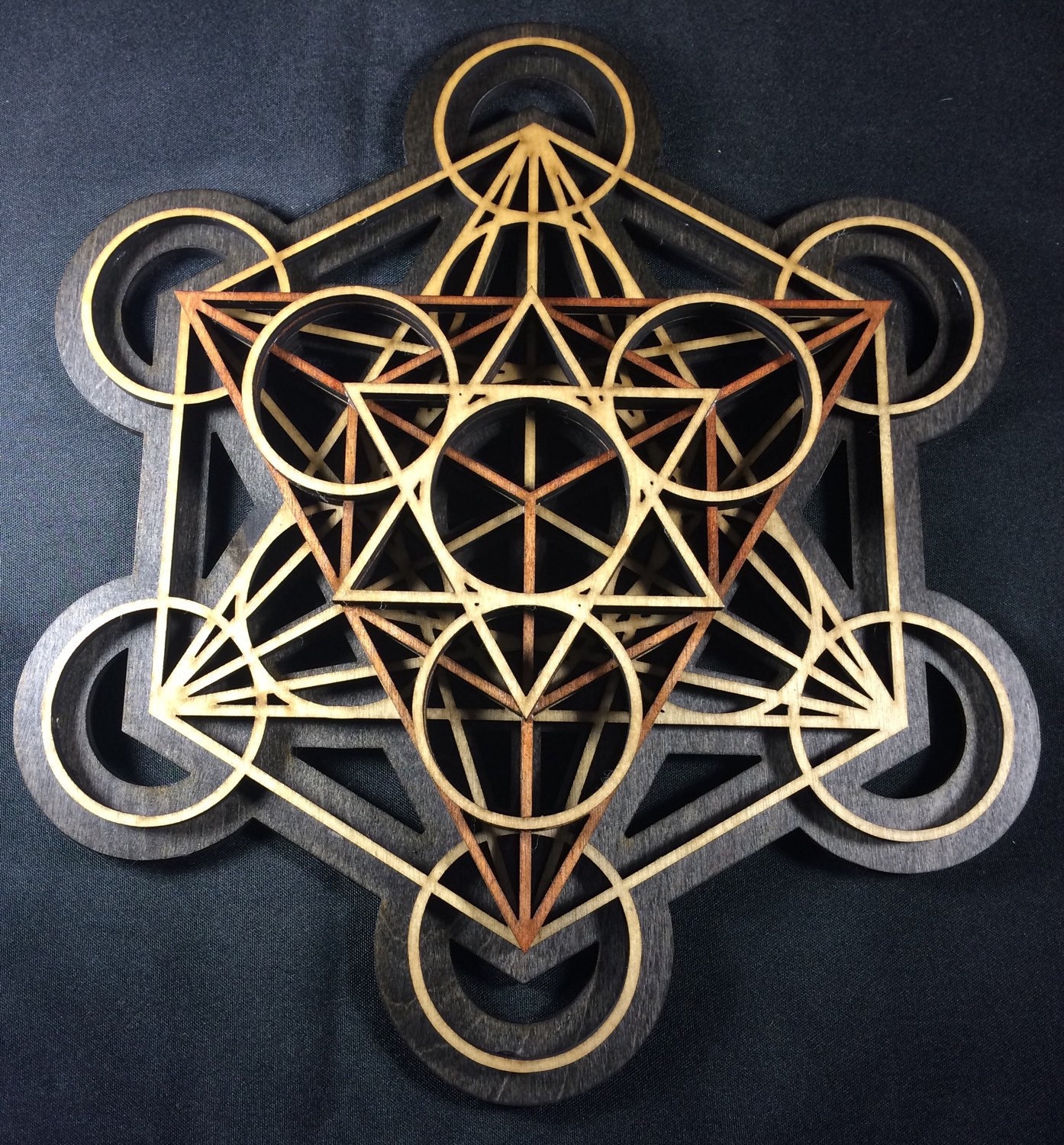 Metatron's Cube Wall Art 12 Natural and Red with Etsy