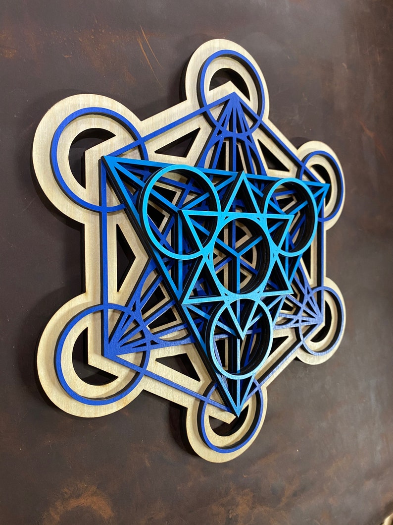 Metatron's Cube Wall Art 17.75", Laser Cut, Sacred Geometry, Mandala ...