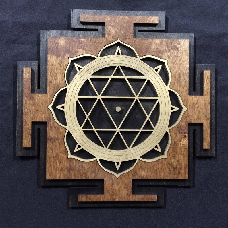 Durga Yantra Wall Art 11.11, Laser Cut, Sacred Geometry, Sri Yantra, Shri Yantra, Goddess image 1