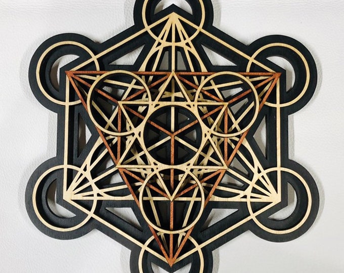 Metatron's Cube Wall Art 17.75", Laser Cut, Sacred Geometry, Mandala ...