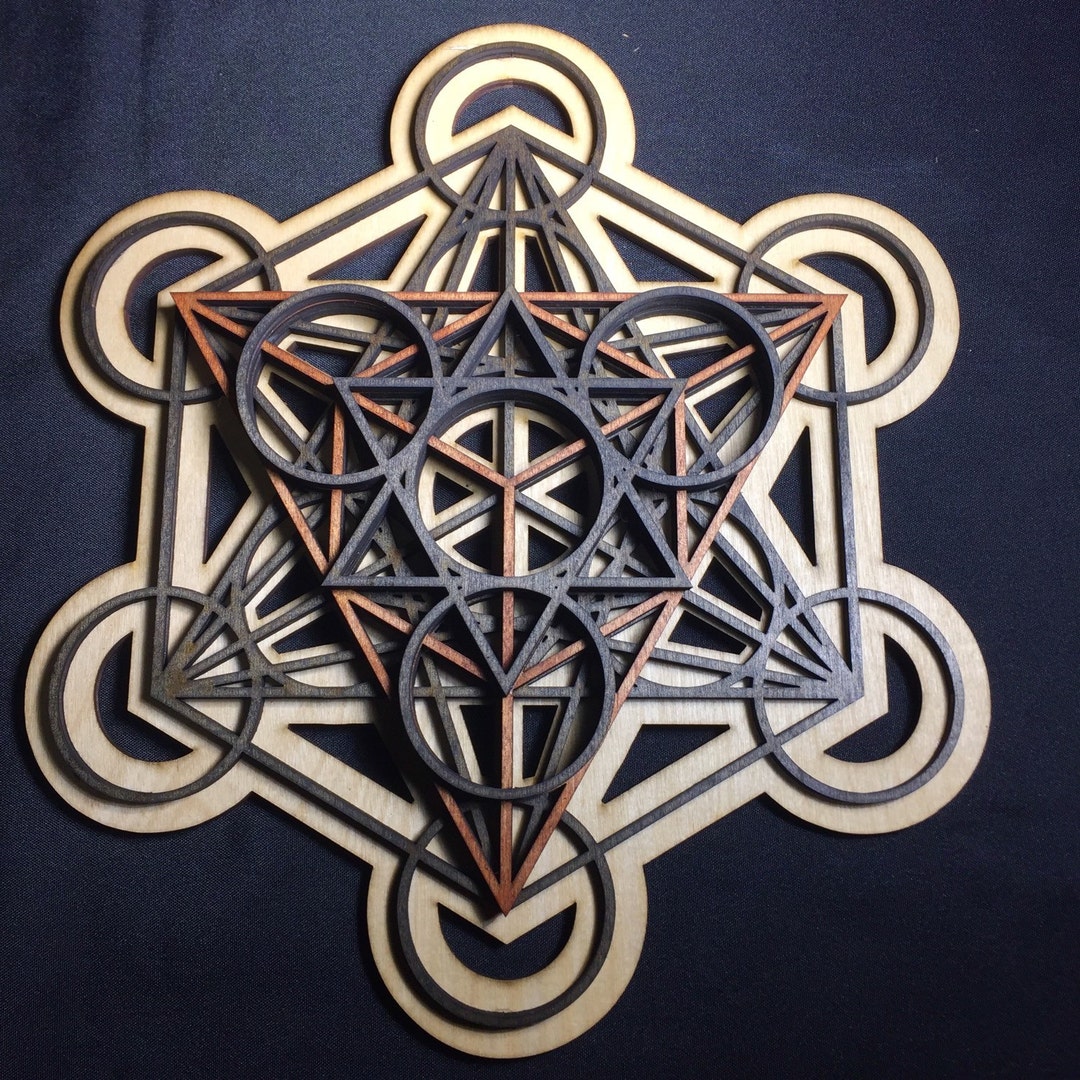 Metatron's Cube Wall Art 17.75", Laser Cut, Sacred Geometry, Mandala ...