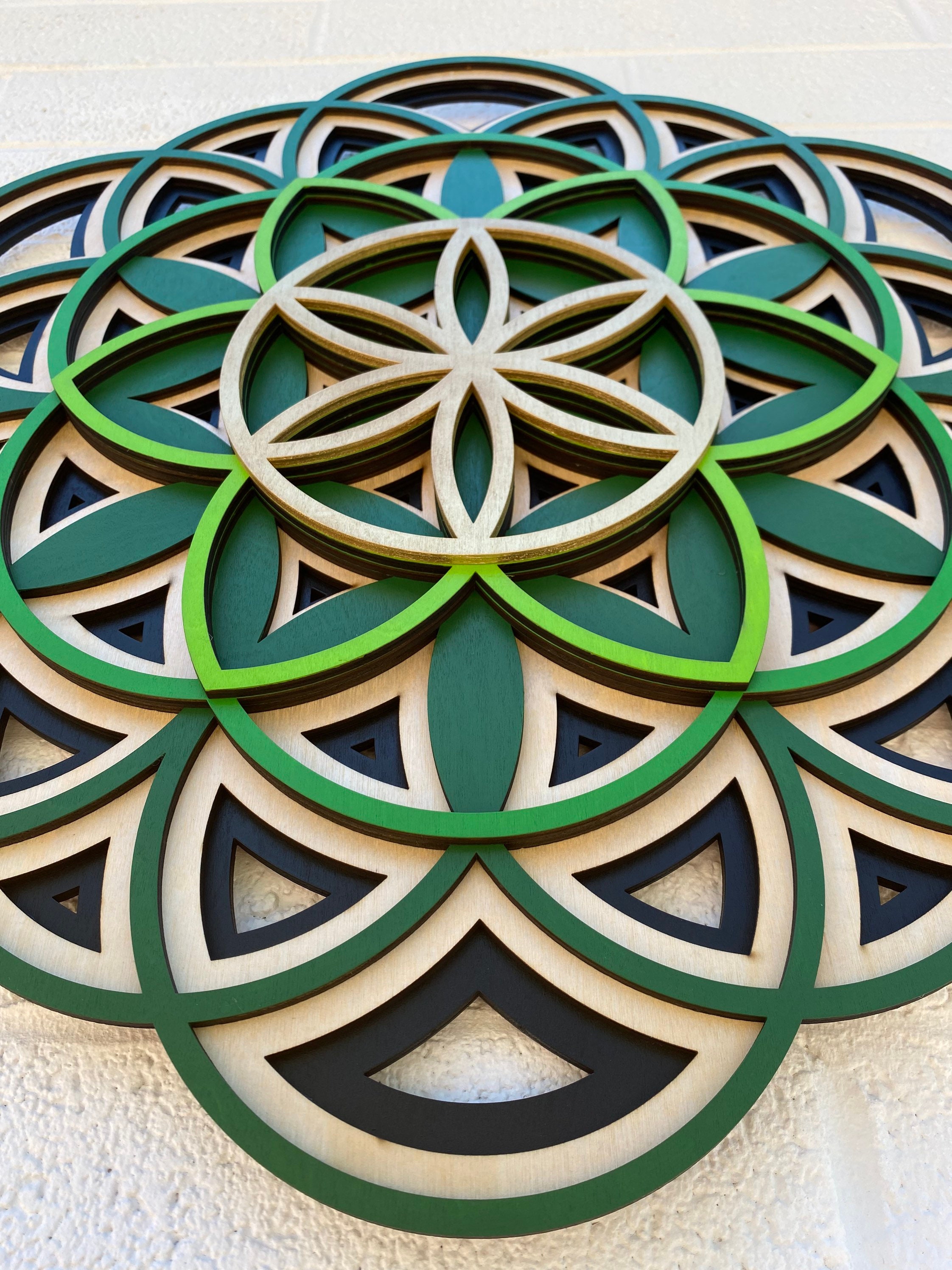 Flower of Life, Mandala, Wood Wall Art, Sacred Geometry - Etsy