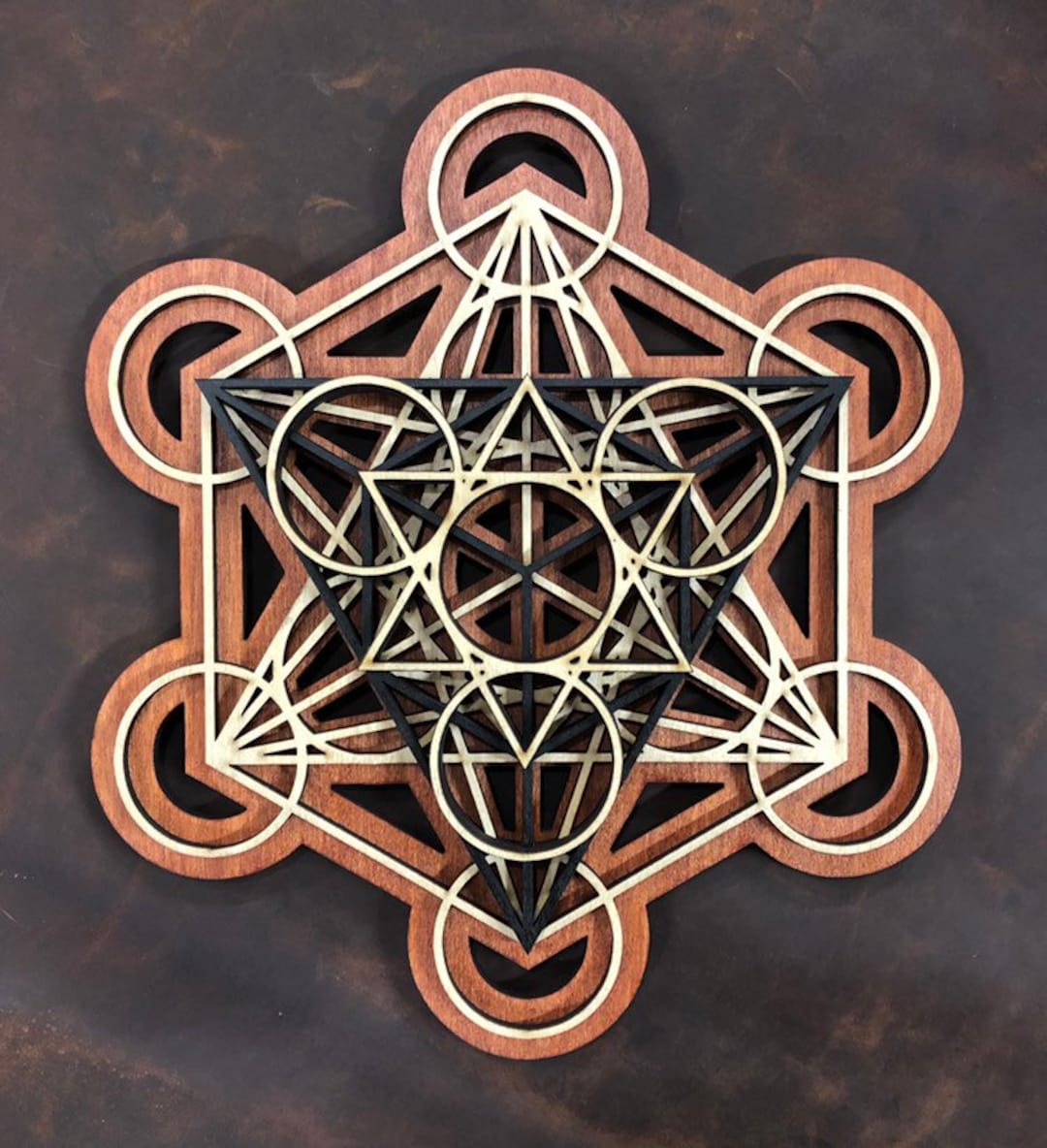 Metatron's Cube Wall Art 12", Laser Cut, Sacred Geometry, Mandala Art ...
