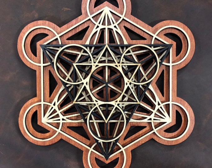 Metatron's Cube Wall Art 17.75", Laser Cut, Sacred Geometry, Mandala ...