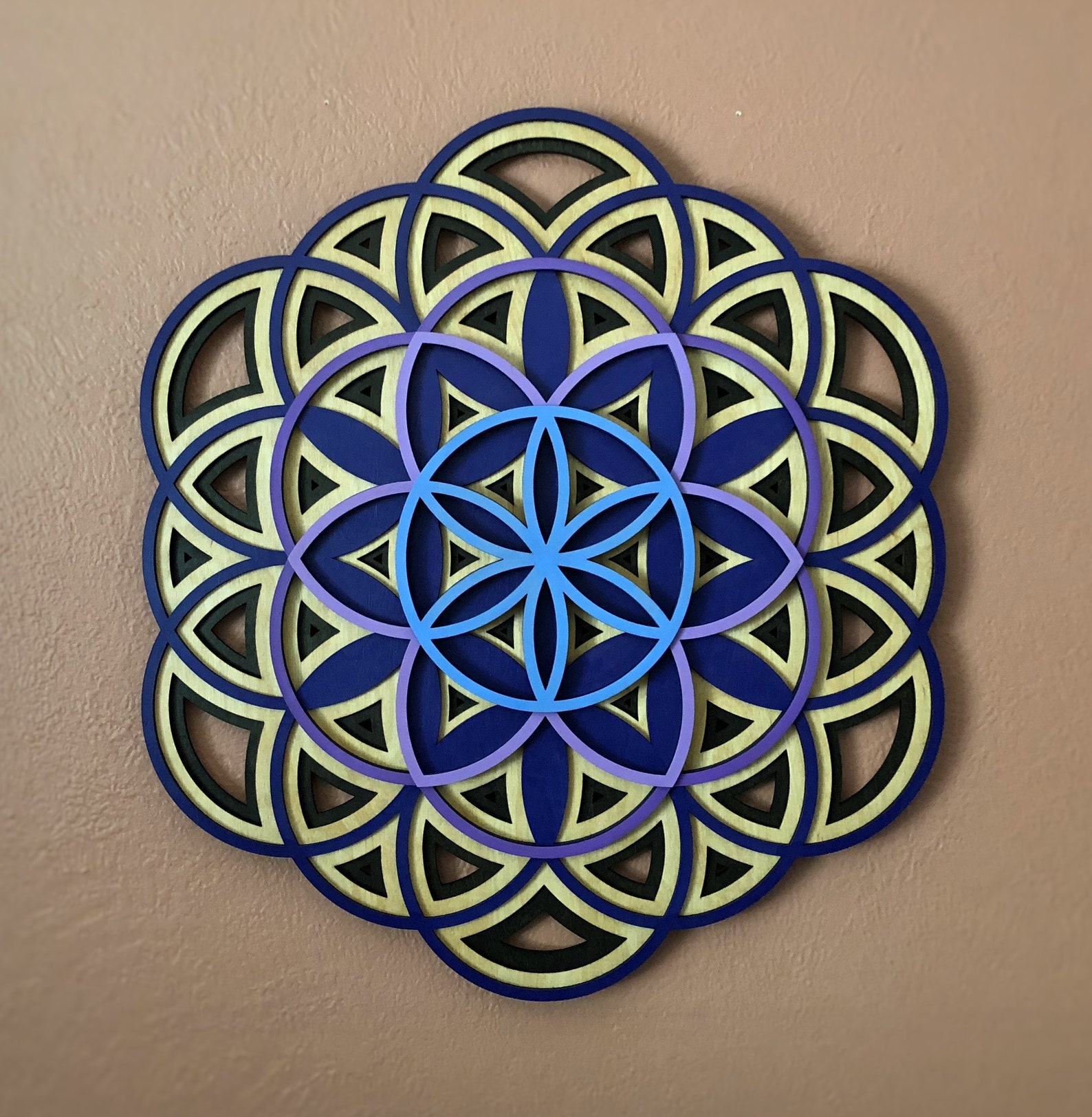 Flower of Life Mandala Wall Art 24 Sacred Geometry Etsy Australia