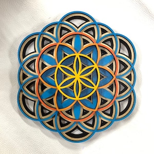Flower of Life, Mandala, Wood Wall Art, Sacred Geometry