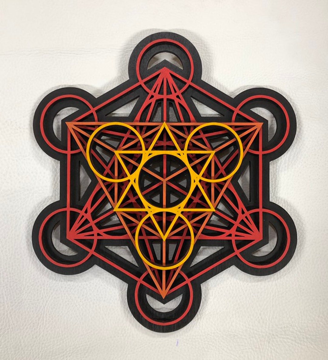 Metatron's Cube Wall Art 12", Laser Cut, Sacred Geometry, Mandala Art ...