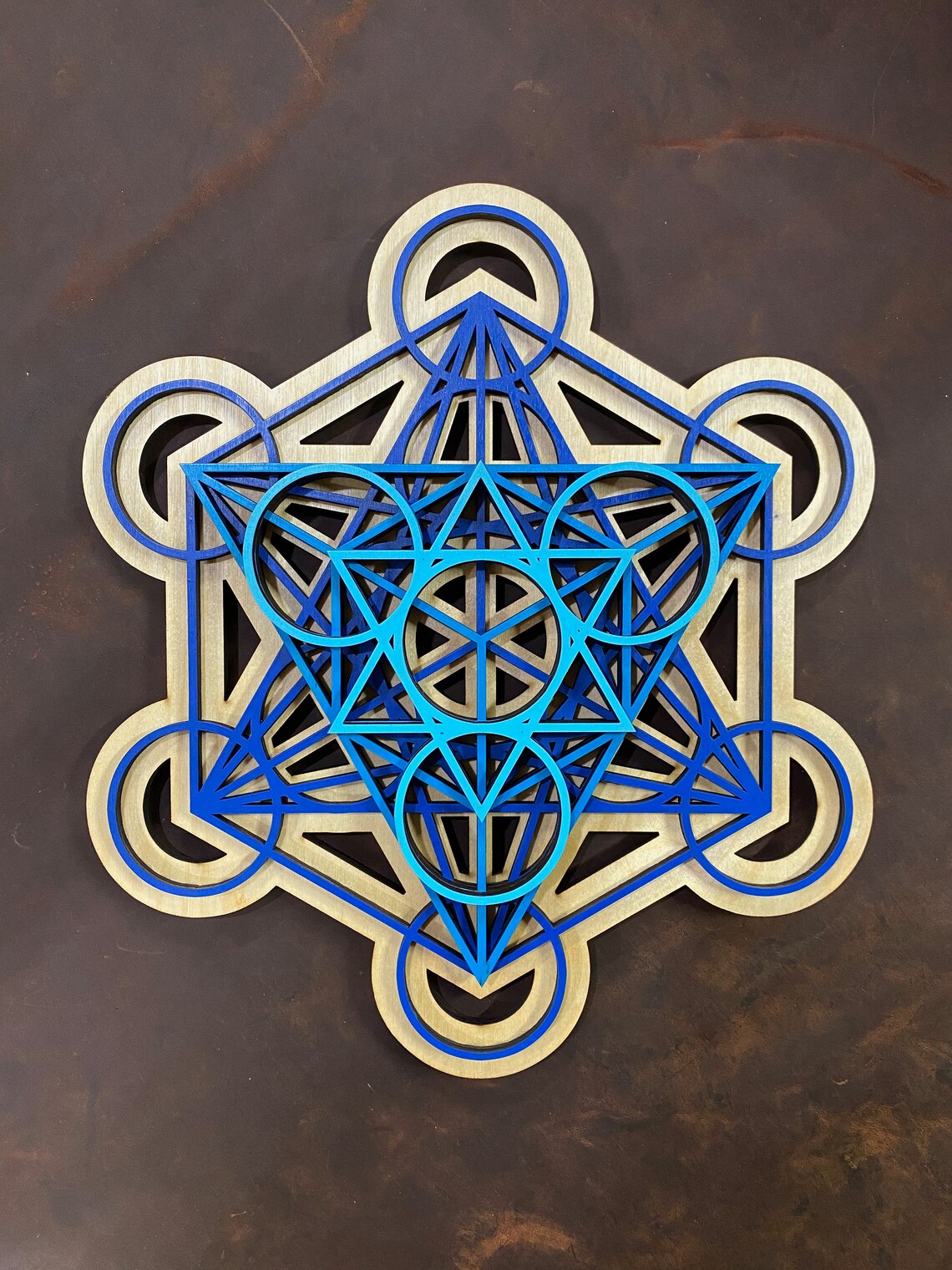 Metatron's Cube Wall Art 17.75", Laser Cut, Sacred Geometry, Mandala ...