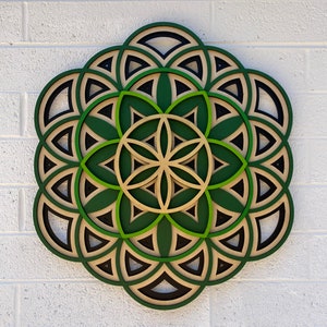Flower of Life Mandala Wall Art 17” - Sacred Geometry