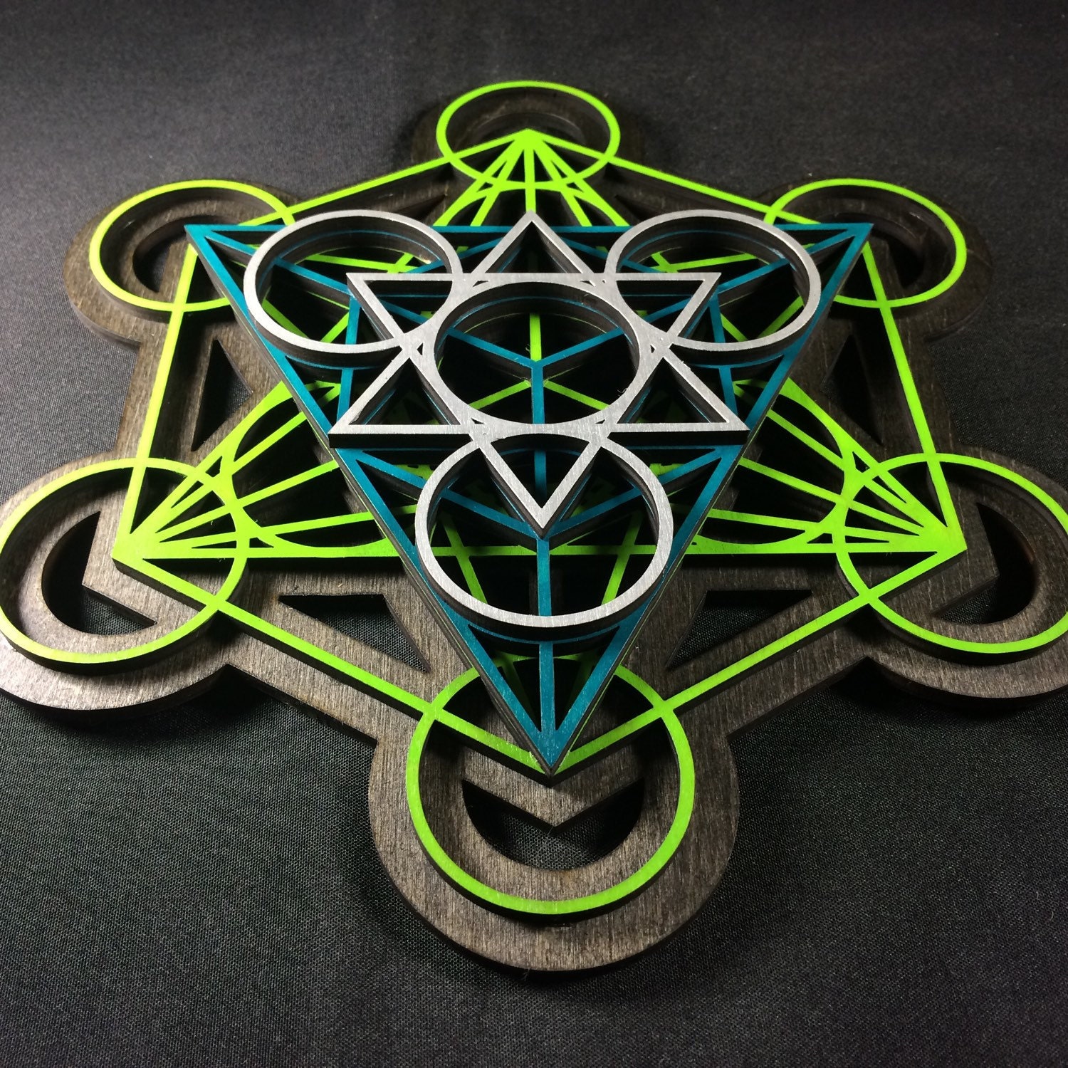 Metatron's Cube Wall Art 23.5", Laser Cut, Sacred Geometry, Mandala Art ...