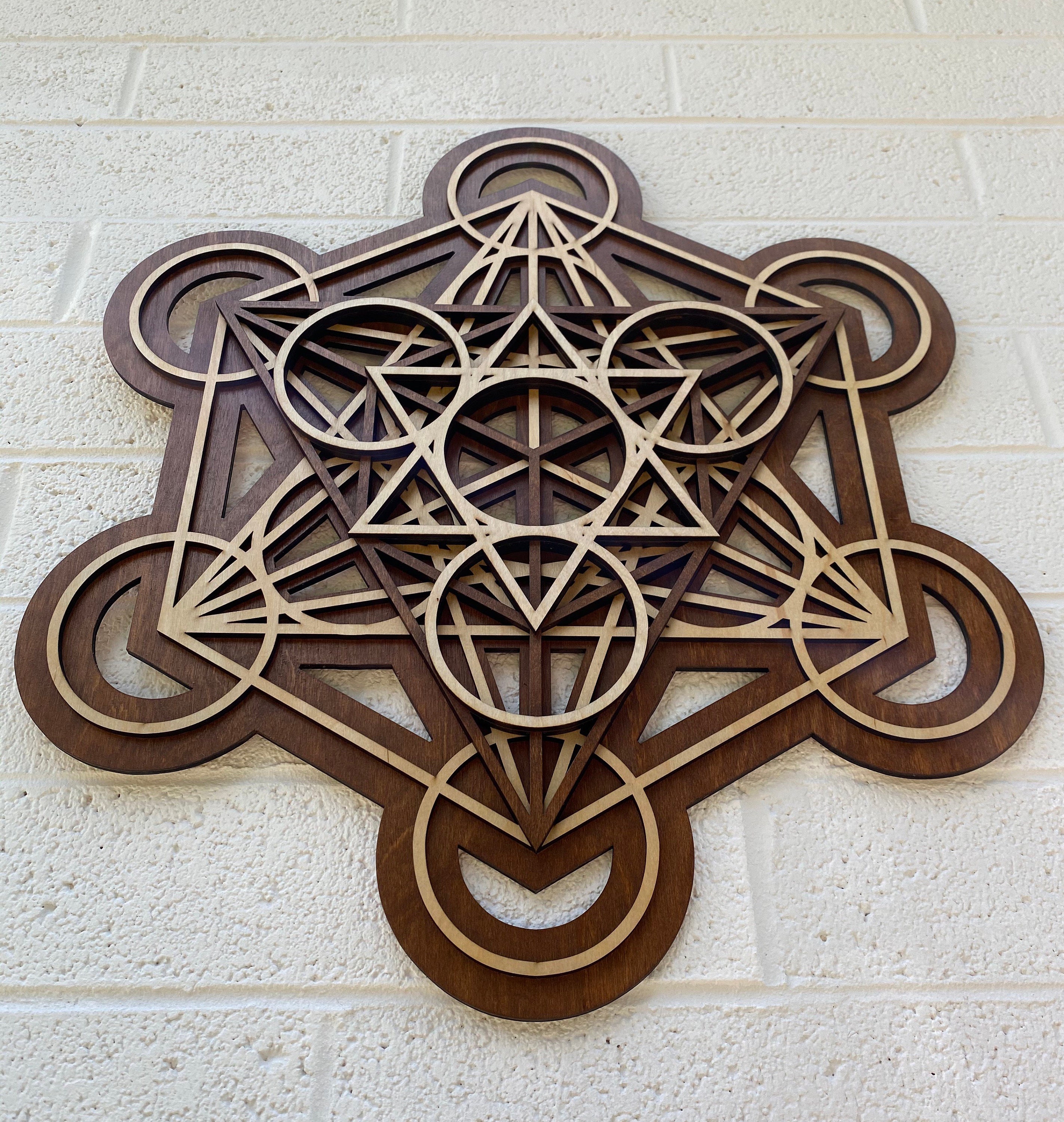 Metatron's Cube Wall Art 23.5", Laser Cut, Sacred Geometry, Mandala Art ...