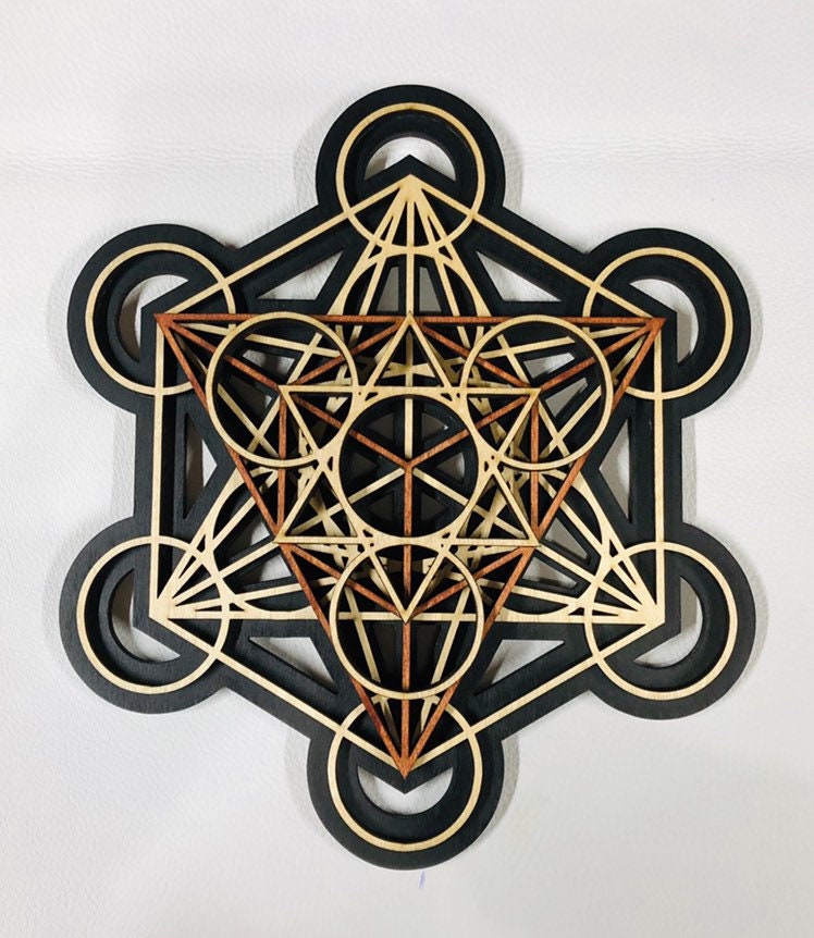 Metatron's Cube Wall Art 17.75", Laser Cut, Sacred Geometry, Mandala ...