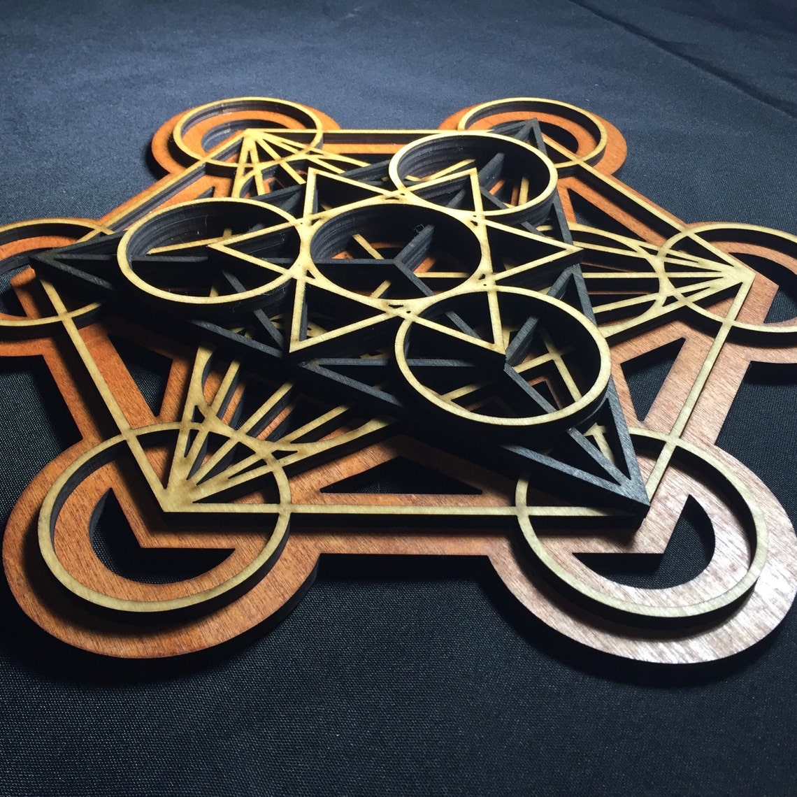 Metatron's Cube Wall Art 12", Laser Cut, Sacred Geometry, Mandala Art ...