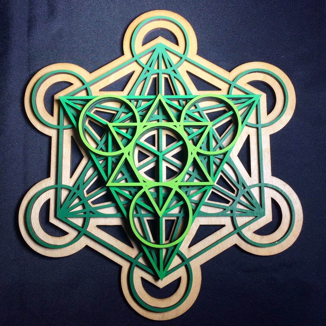 Metatron's Cube Wall Art 17.75", Laser Cut, Sacred Geometry, Mandala ...