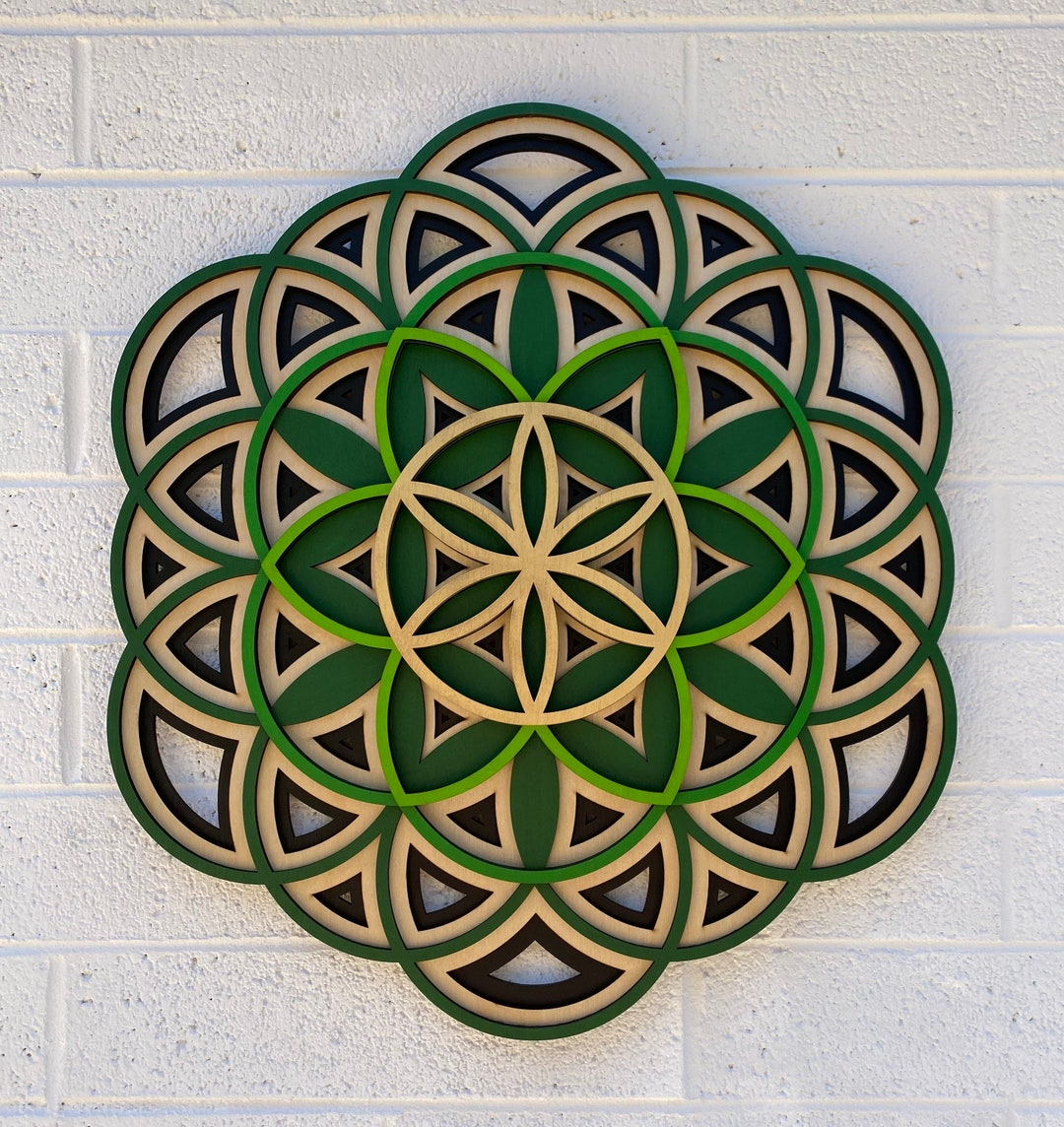 Flower of Life, Mandala, Wood Wall Art, Sacred Geometry - Etsy