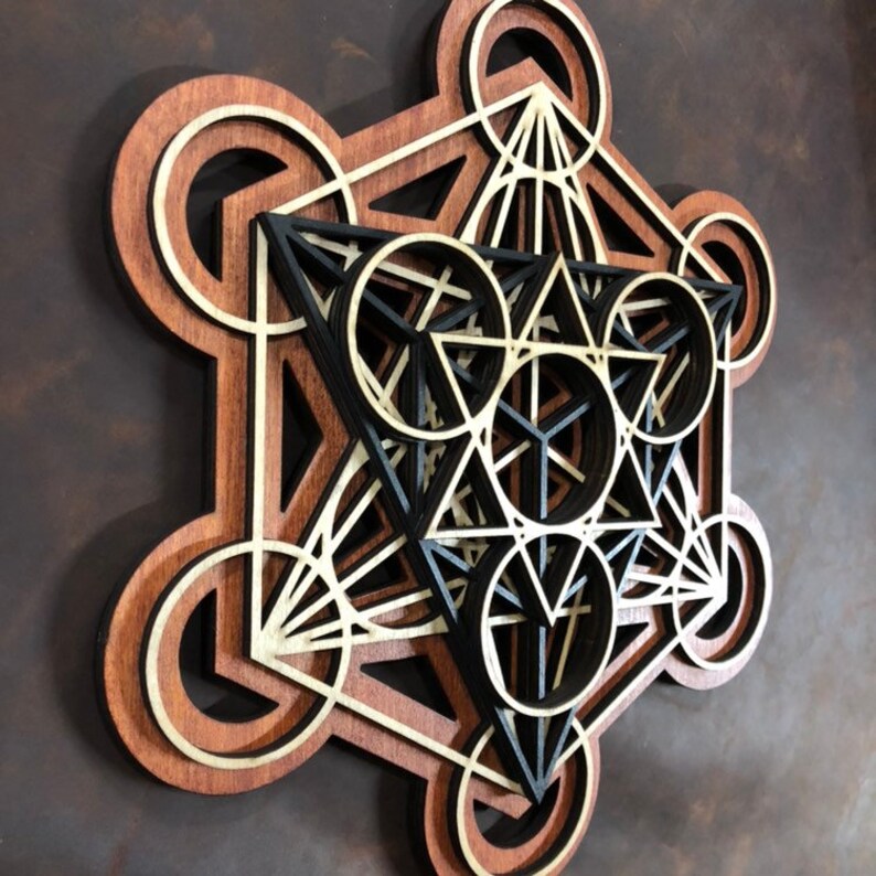Metatron's Cube Wall Art 12", Laser Cut, Sacred Geometry, Mandala Art ...