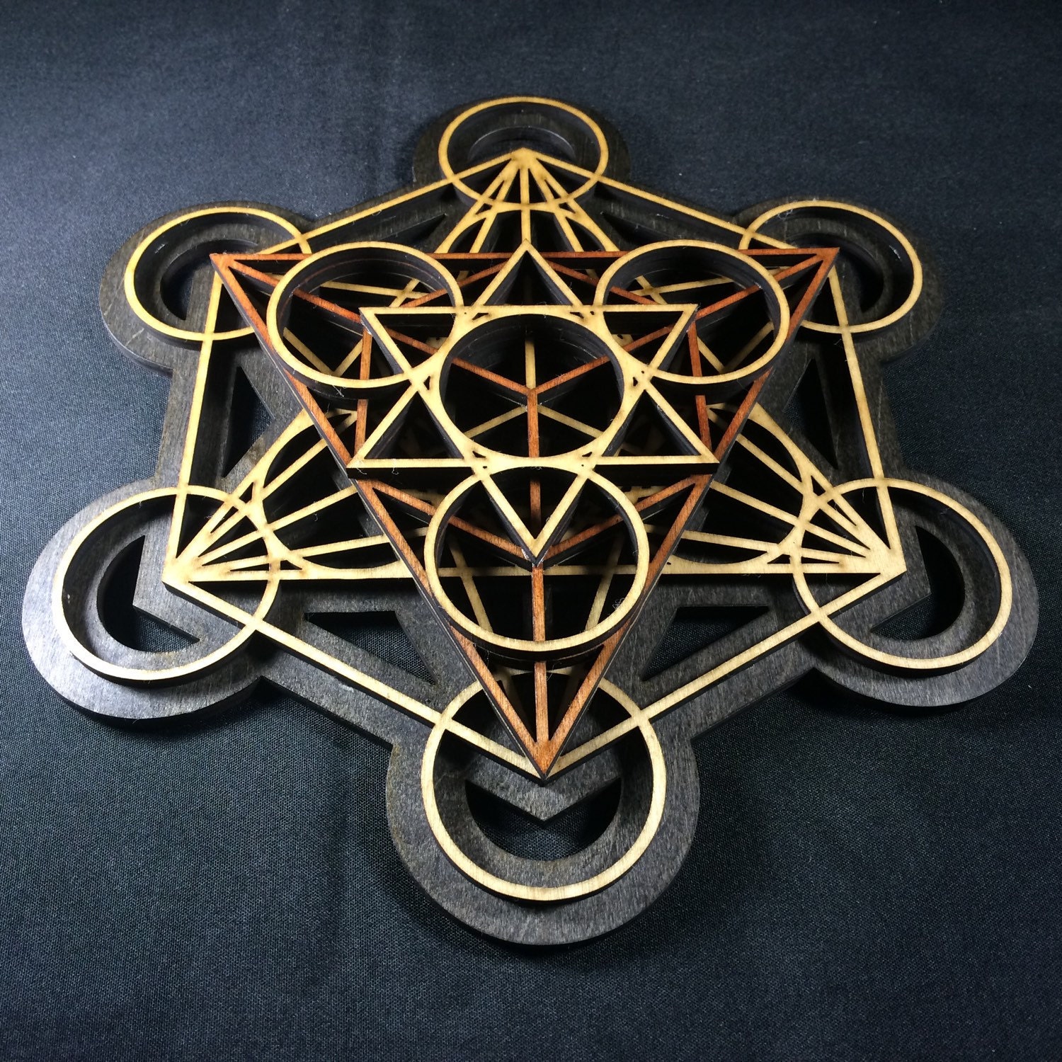 Metatron's Cube Wall Art 12", Laser Cut, Sacred Geometry, Mandala Art ...