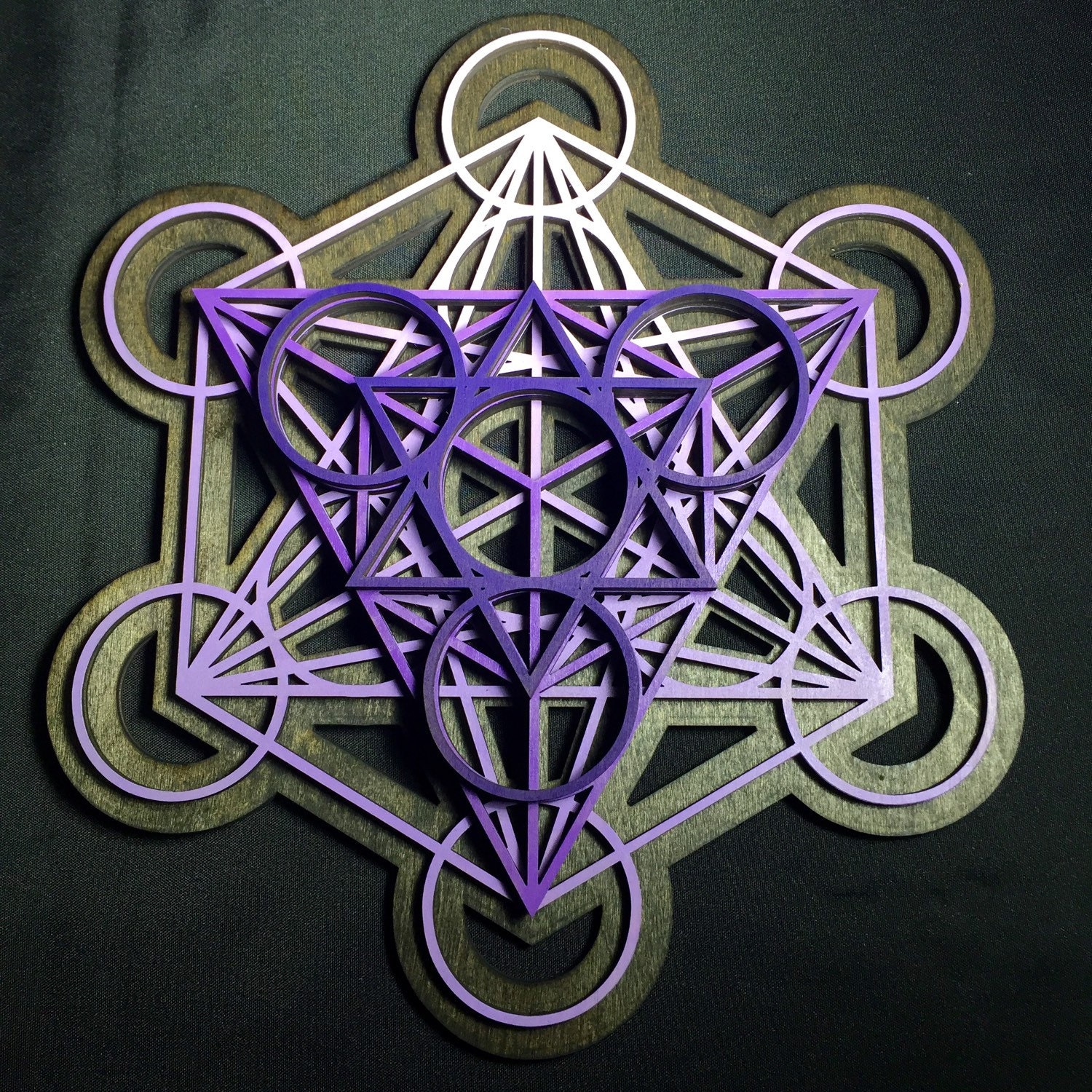 Metatron's Cube Wall Art 23.5", Laser Cut, Sacred Geometry, Mandala Art ...
