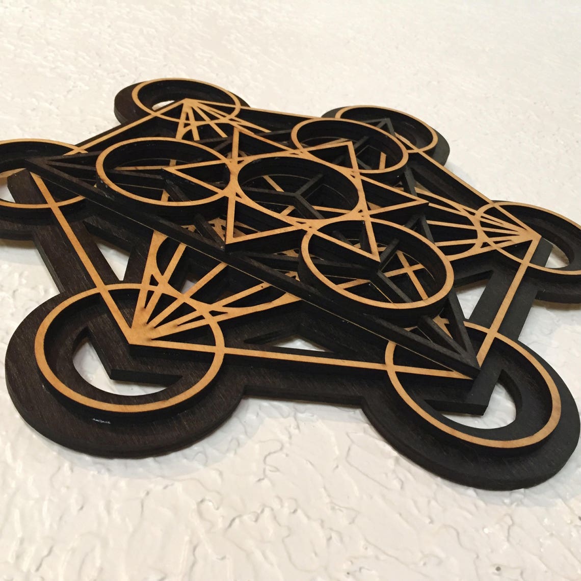 Metatron's Cube Wall Art 12", Laser Cut, Sacred Geometry, Mandala Art ...