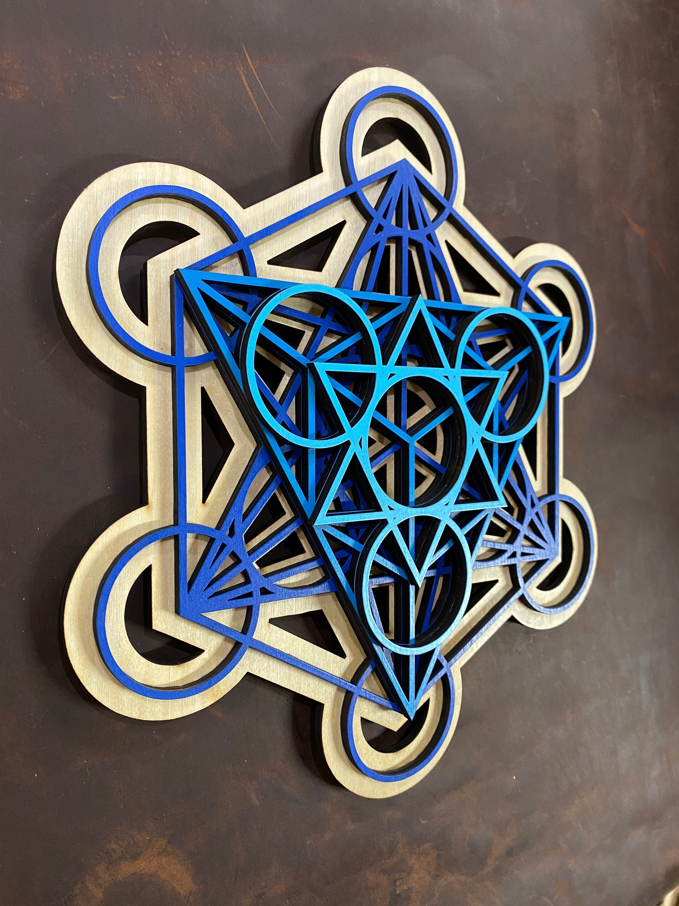 Metatron's Cube Wall Art 12", Laser Cut, Sacred Geometry, Mandala Art ...