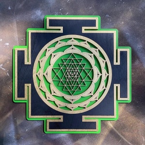 Sri Yantra Wall Art 11.11&quot;, Sri Chakra, Shree Yantra, Shri Yantra, Sacred Geometry