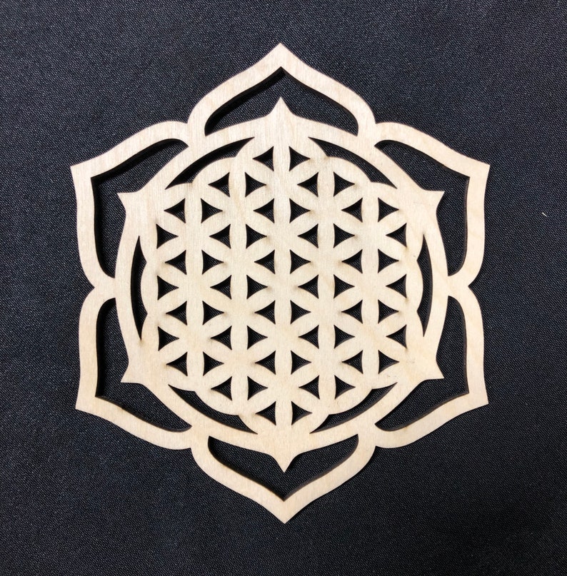 Sacred Geometry 2 Laser Cut, Stencil, Wall Art, Crystal Grid, Stamp 2 Sizes Flower Of Life/Lotus