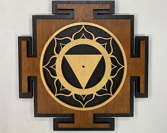 Kali Yantra Wall Art 11.11", Laser Cut, Sacred Geometry, Sri Yantra, Shri Yantra, Goddess