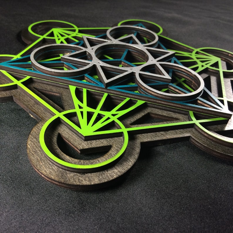 Metatron's Cube Wall Art 23.5", Laser Cut, Sacred Geometry, Mandala Art ...