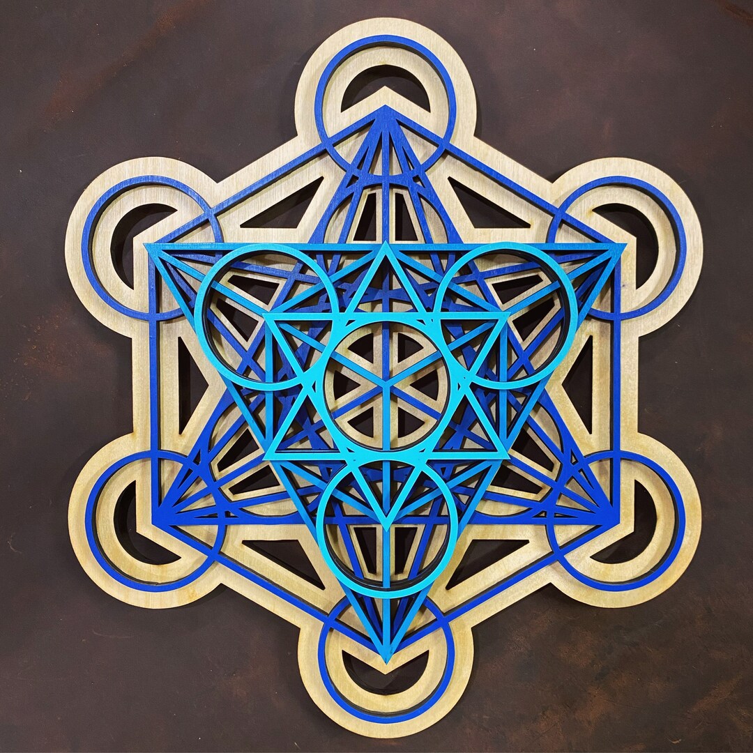Metatron's Cube Wall Art 12", Laser Cut, Sacred Geometry, Mandala Art ...