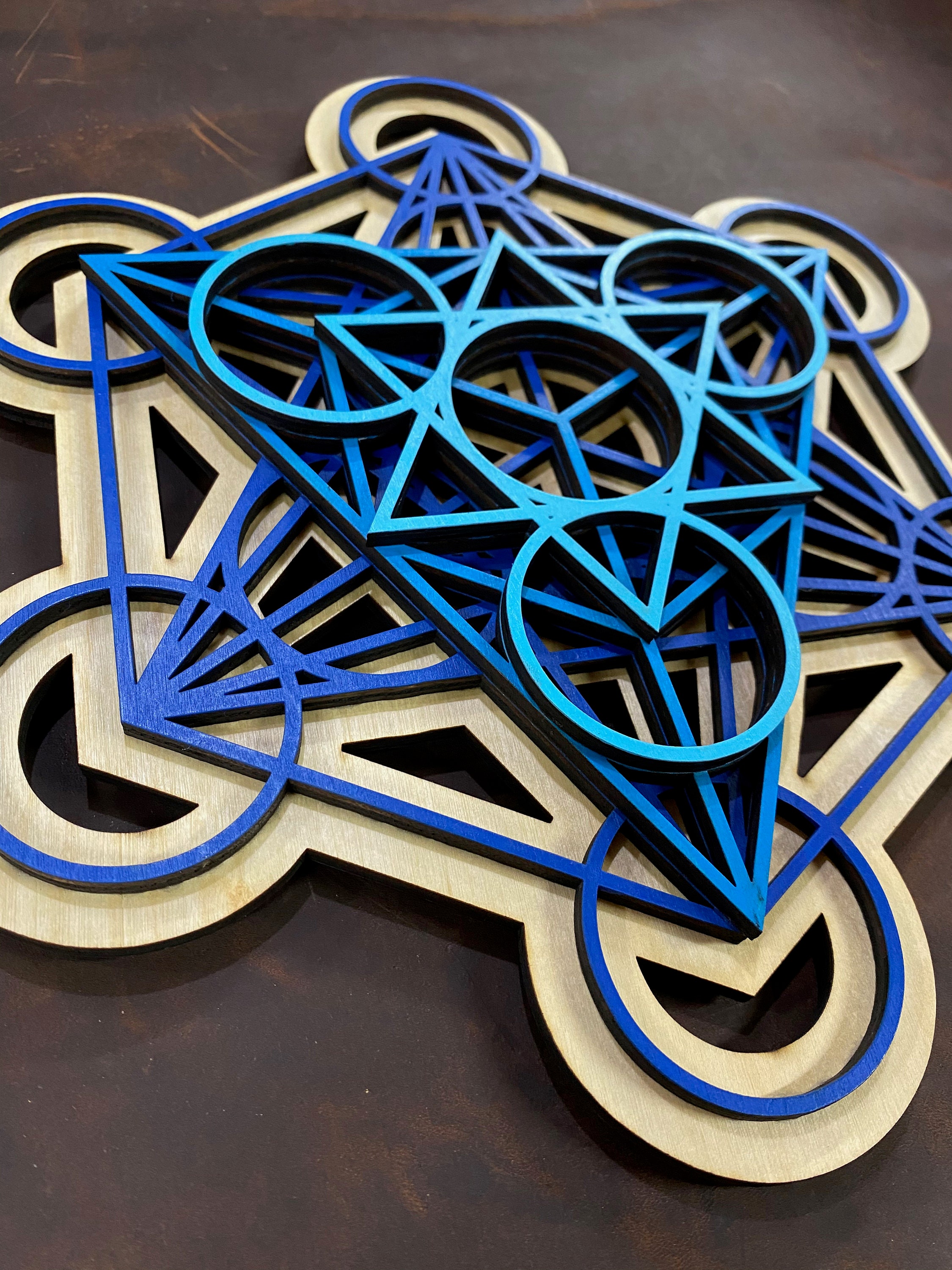 Metatron's Cube Wall Art 12", Laser Cut, Sacred Geometry, Mandala Art ...