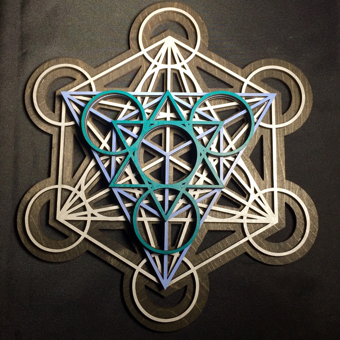 Metatron's Cube Wall Art 12", Laser Cut, Sacred Geometry, Mandala Art ...