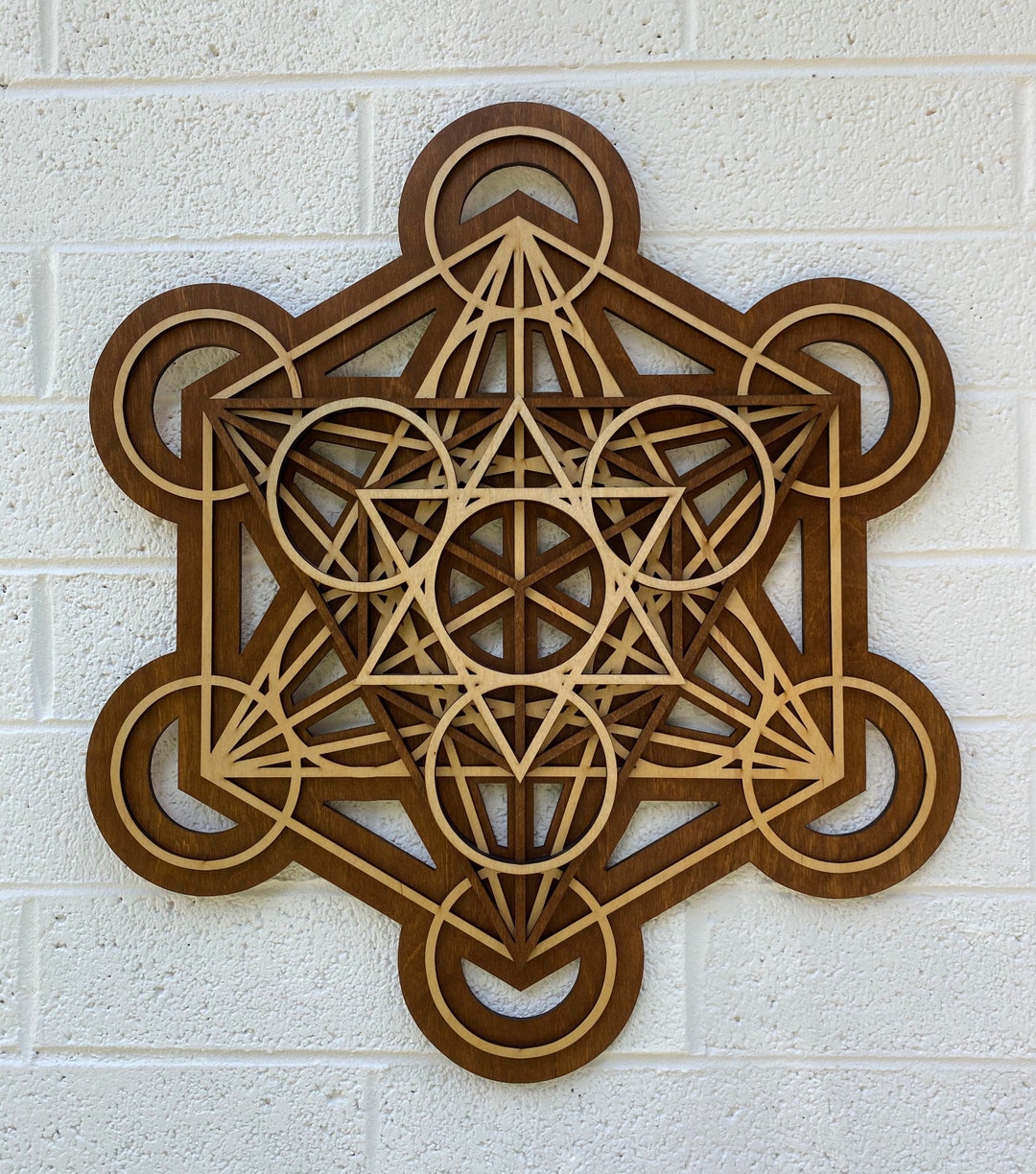 Metatron's Cube Wall Art 12", Laser Cut, Sacred Geometry, Mandala Art ...