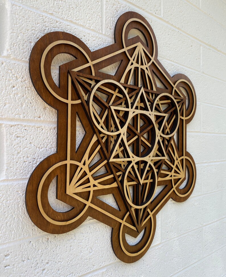 Metatron's Cube Wall Art 23.5", Laser Cut, Sacred Geometry, Mandala Art ...