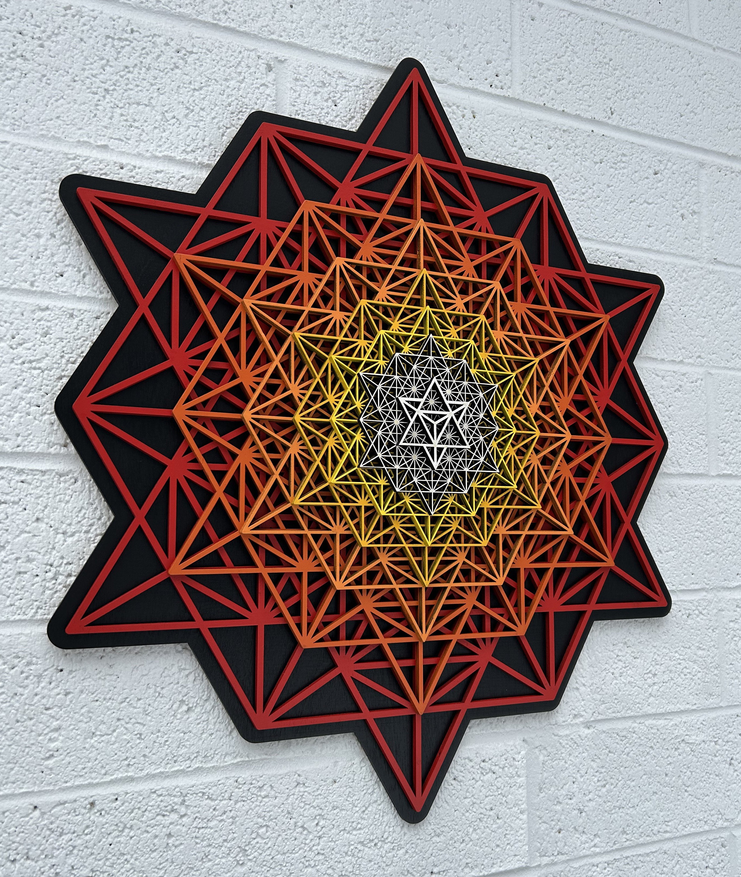Tetrahedron Grid Source Mandala Wall Art 22.22” Sacred Geometry - Etsy