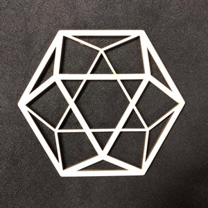 Sacred Geometry 2 Laser Cut, Stencil, Wall Art, Crystal Grid, Stamp 2 Sizes Vector Equilibrium