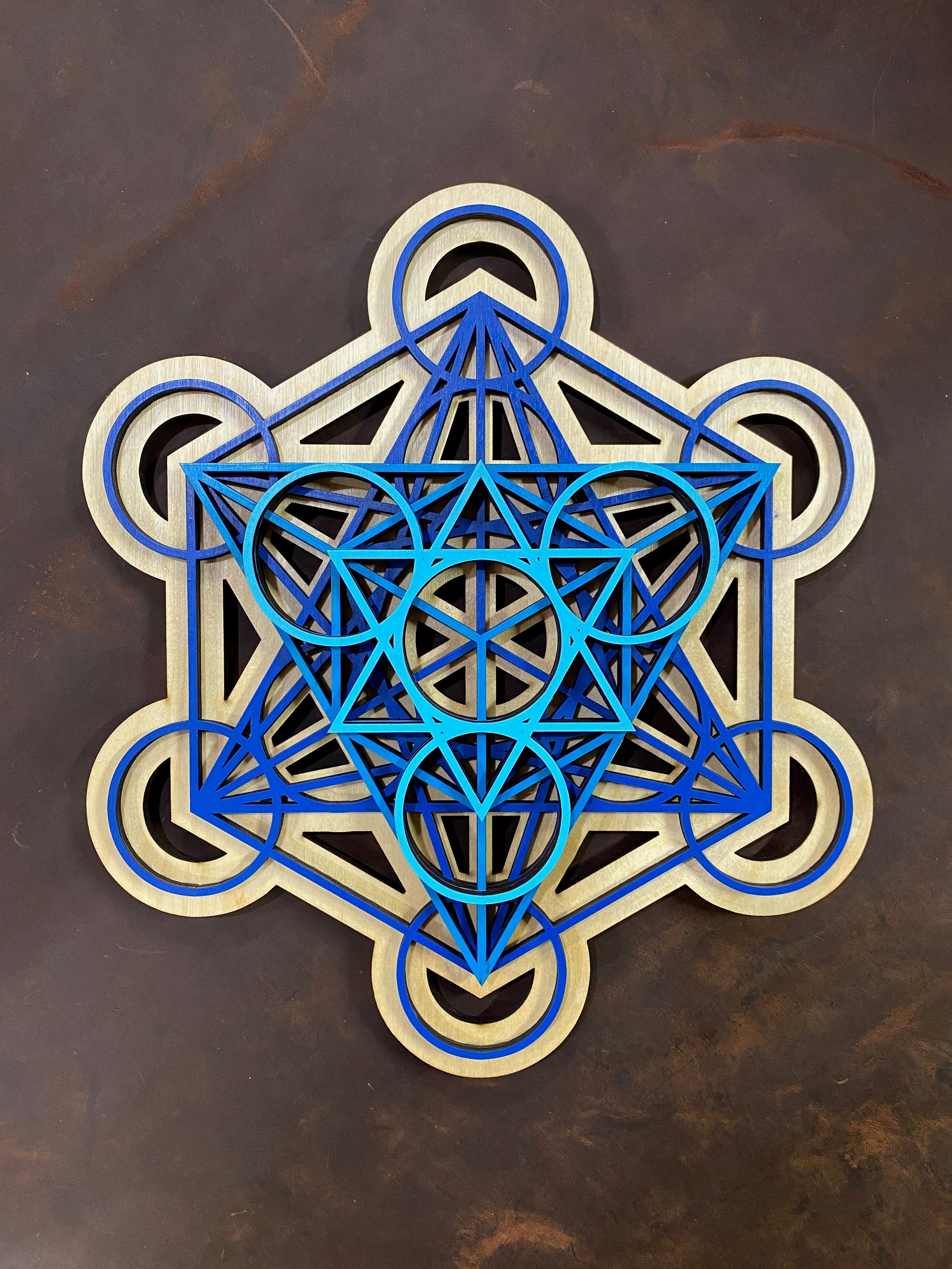 Metatron's Cube Wall Art 12", Laser Cut, Sacred Geometry, Mandala Art ...