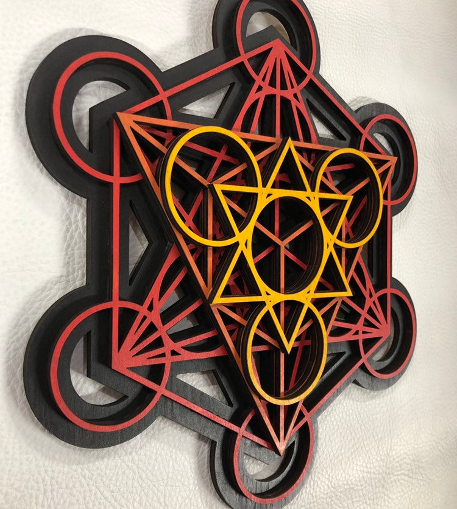 Metatron's Cube Wall Art 23.5", Laser Cut, Sacred Geometry, Mandala Art ...